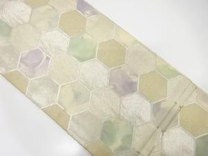 アンティーク　亀甲繋ぎ模様織り出し袋帯(材料)